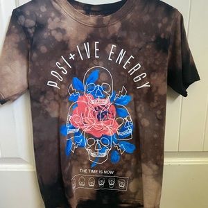 positive energy bleach washed shirt